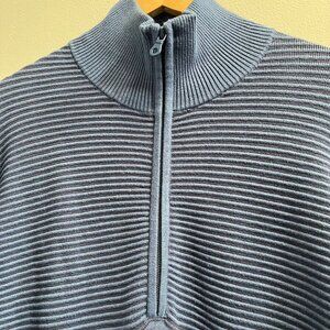 Aerie Offline Home Stretch Ribbed Oversized Boyfriend Quarter Zip Sweater Size M